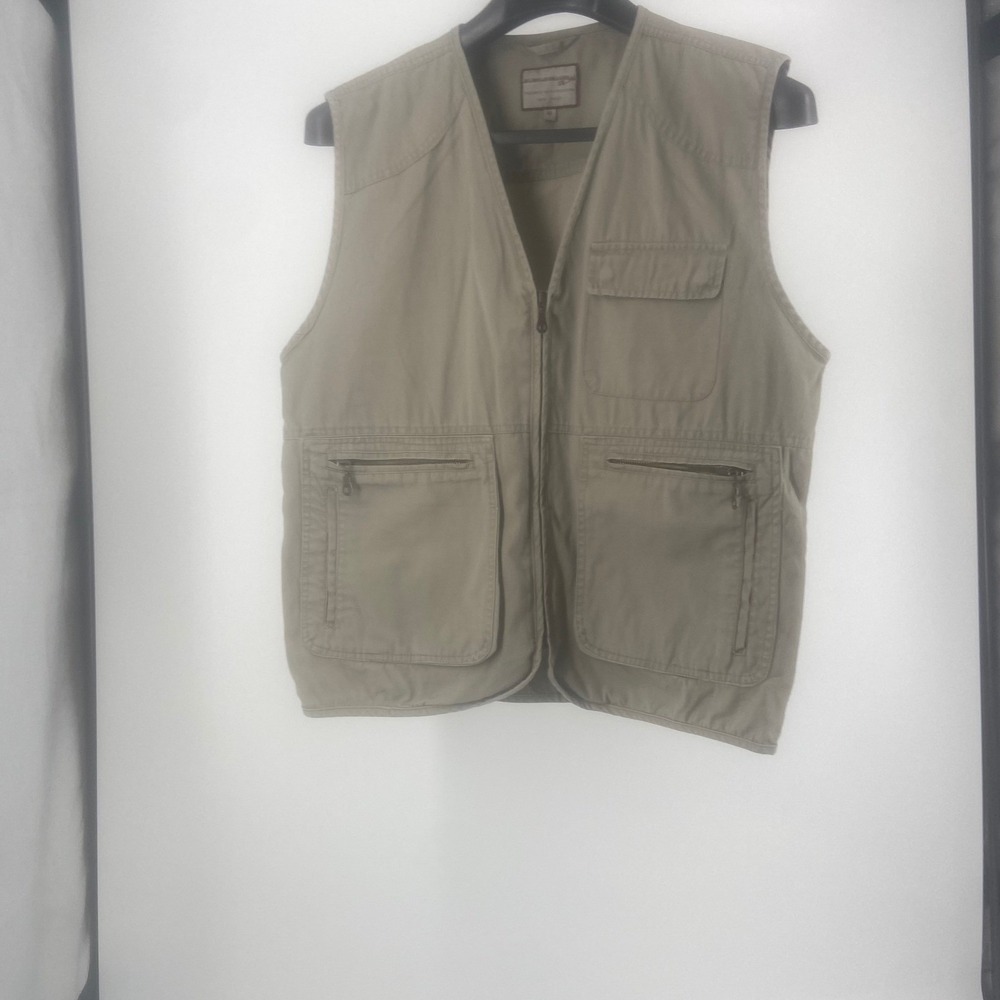 Men's J.M. O'Collum New Basic Fishing/ Utility Vest‎ Size M Khaki Pockets